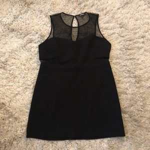Express Black Sleeveless Mesh Cut Out Formal Mini Dress Plus Size 18